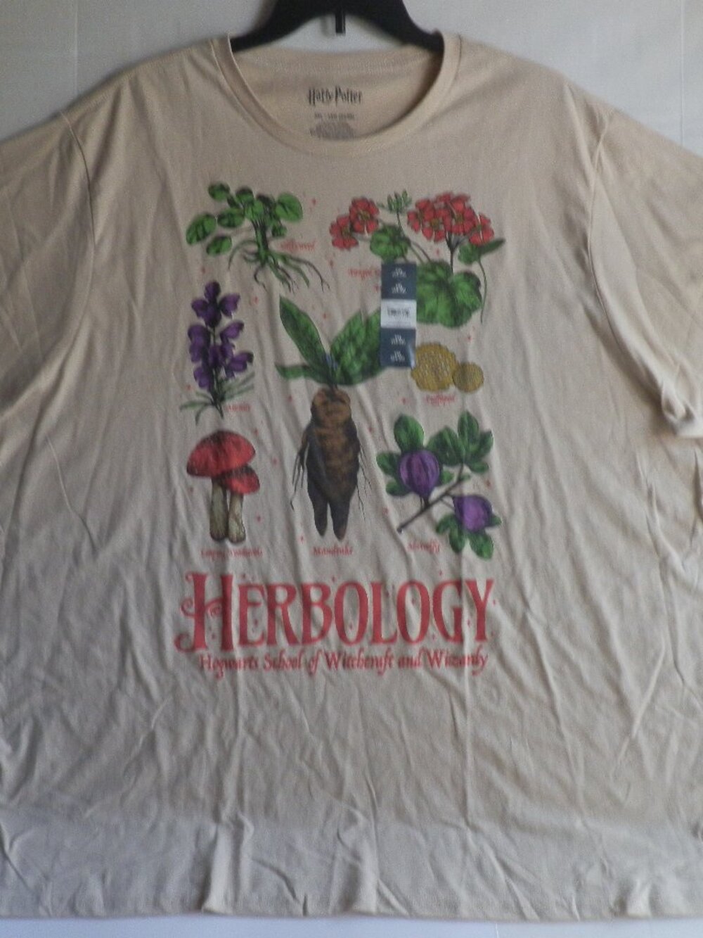 Harry Potter Herbology Graphic T-Shirt - Cream 3XL